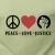 Peace + Love = Justice T-shirt